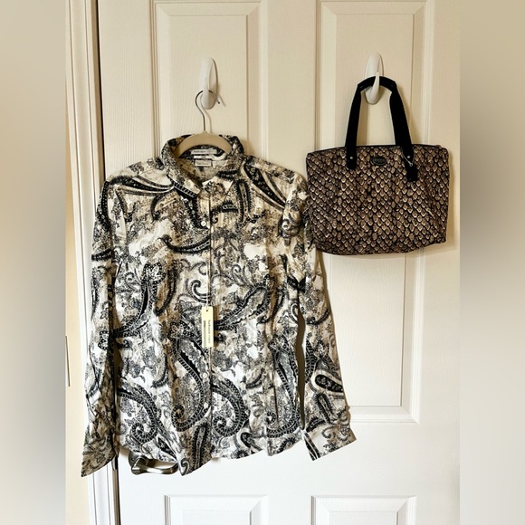Coach-Ocelot Weekender Gunmetal Snake print Packable Totes/pouches (4) Piece Set - Picture 16 of 16